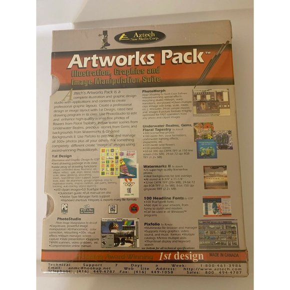 Aztech‎ Artworks Pack Illustration Graphics And Image Manipulation Suite 6 CDs - Picture 7 of 7